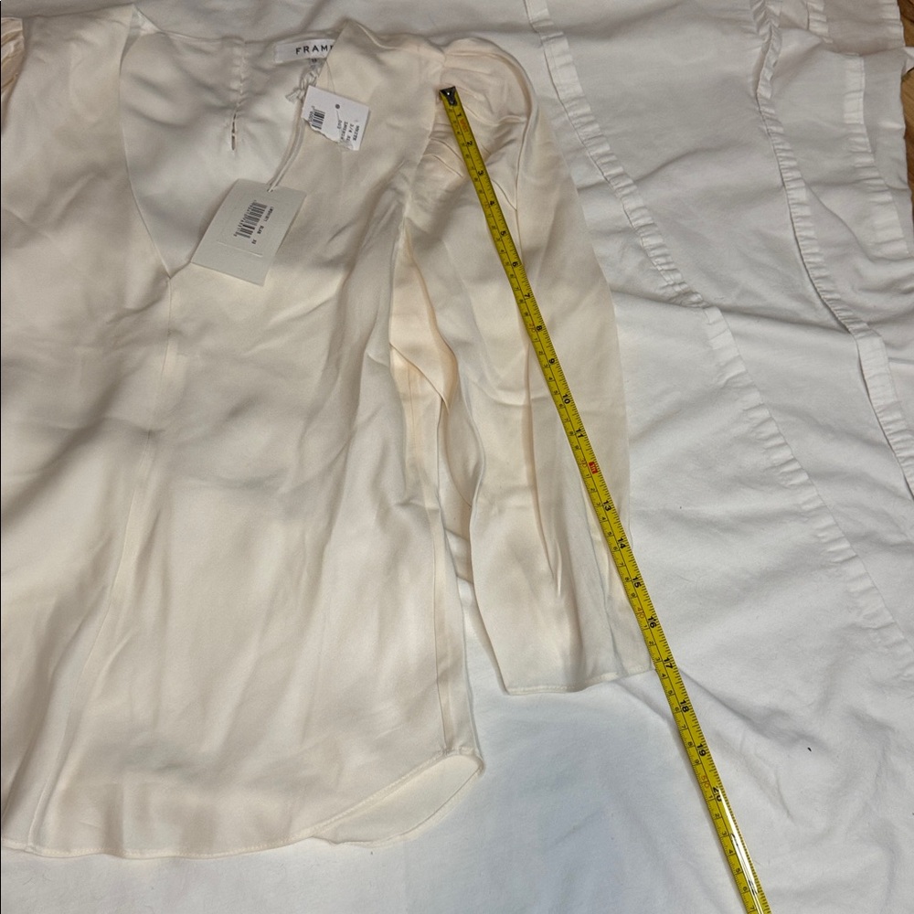 Frame Ivory Silk Blouse xs - Picture 4 of 12